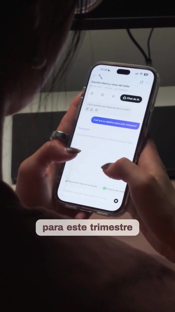 Demostración de HiNoter en el móvil